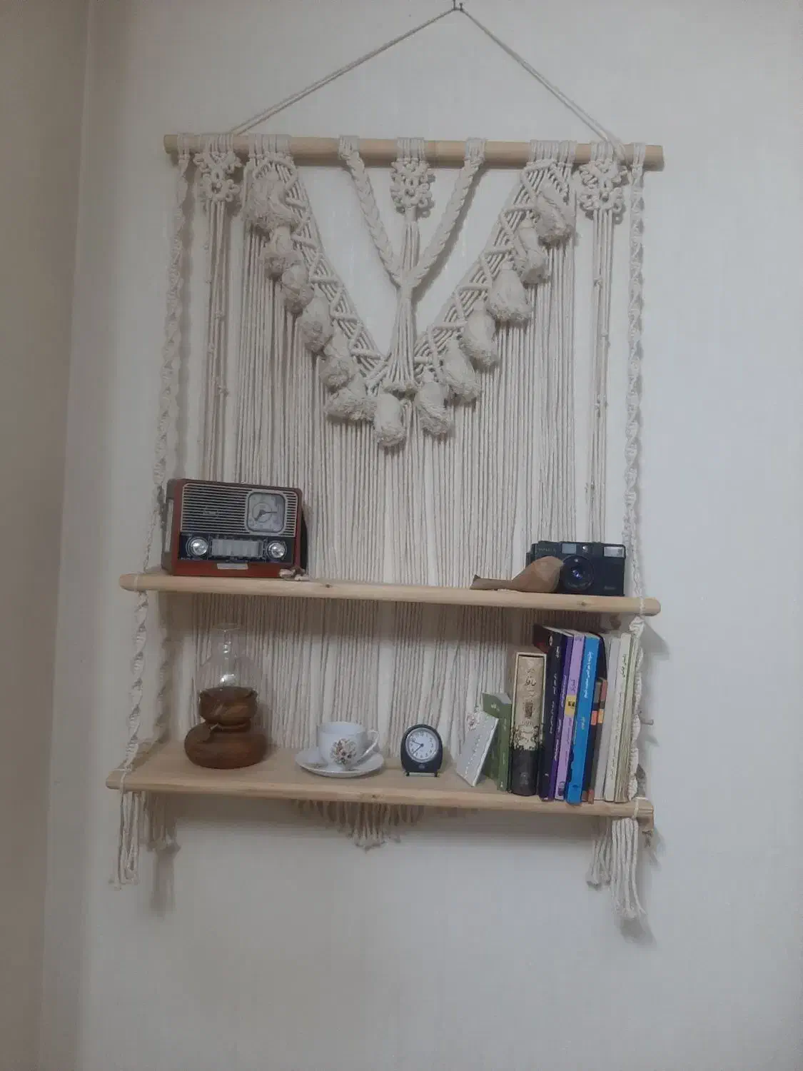 شلف مکرومه|کتابخانه، شلف، قفسههای دیواری|مشهد, بهمن|دیوار