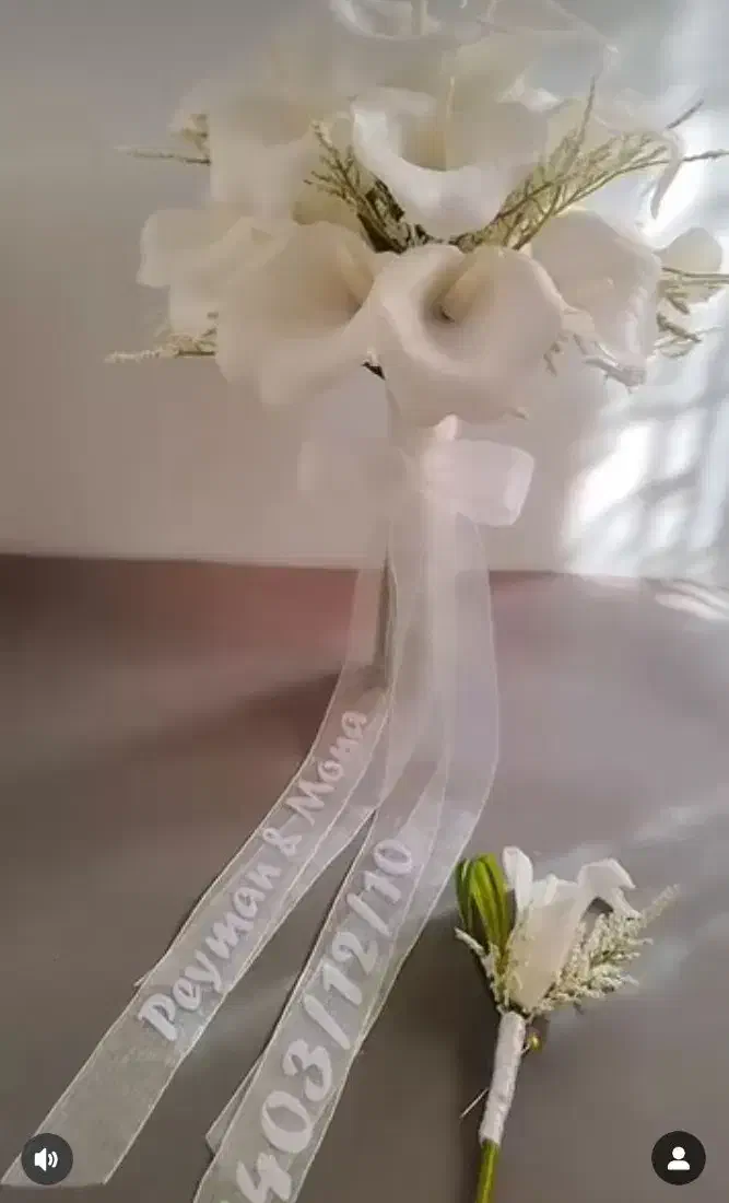 دسته گل عروس|گل مصنوعی|یزد, |دیوار