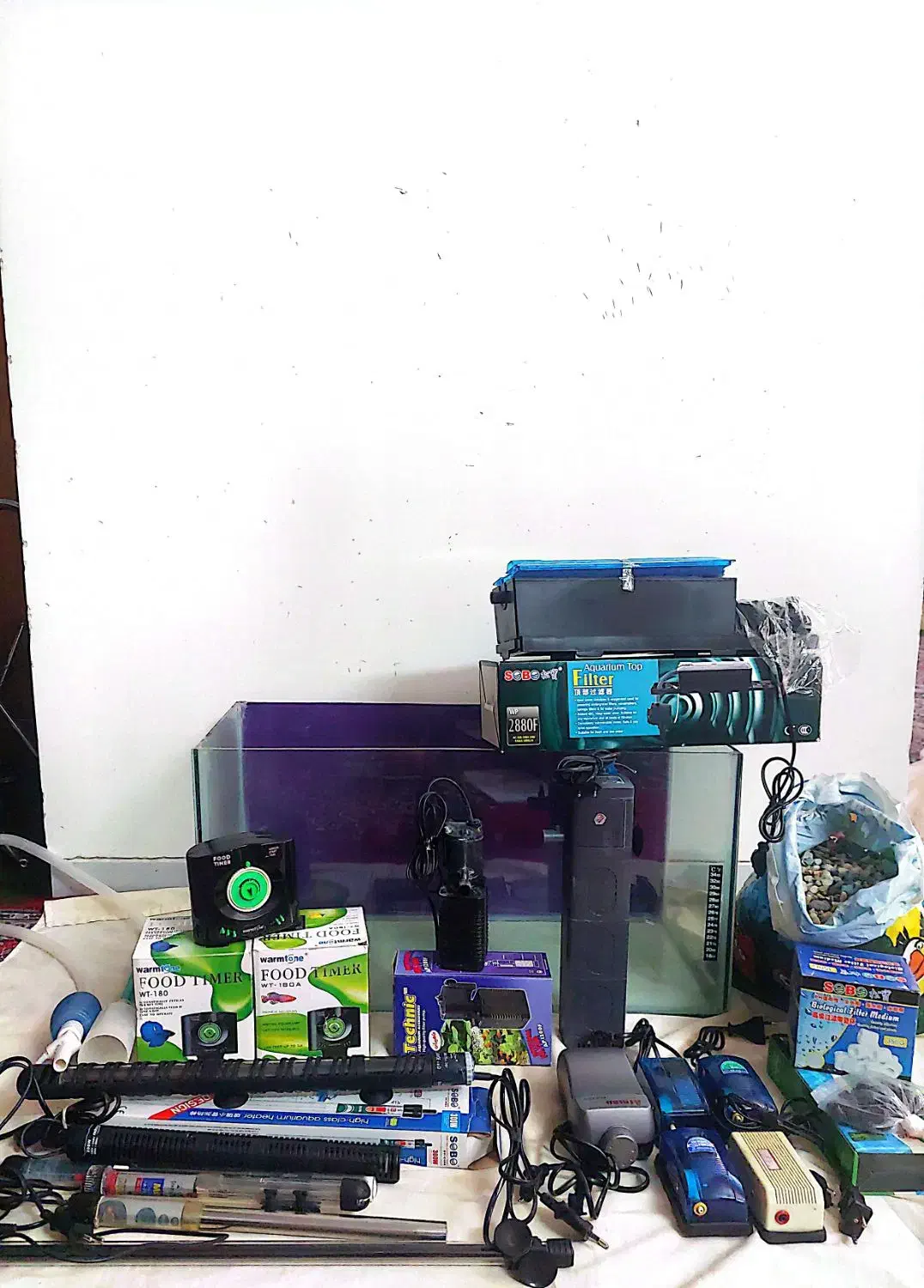 فروش آکواریوم و وسایل جانبی در حد نو|ماهی|شیراز, کیان شهر|دیوار