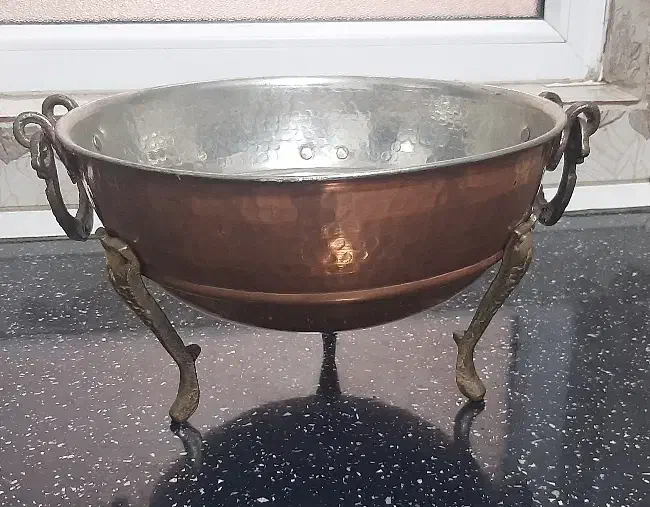 کاسه پایه دار مسی|ظروف پخت‌وپز|ری, دولت‌آباد|دیوار