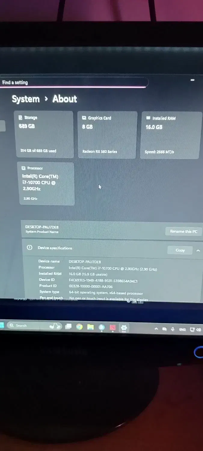 کیس گیمینگ Core i7 10700|رایانه رومیزی|گرگان, |دیوار