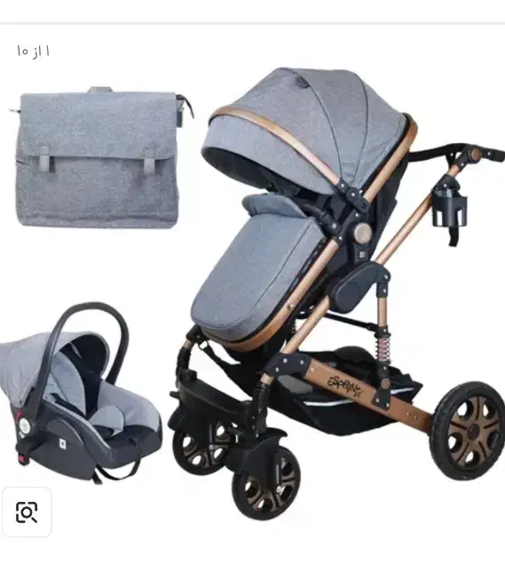 کالسکه اسپرینگ 5تیکه|کالسکه و لوازم جانبی|مهاباد (آذربایجان غربی), |دیوار