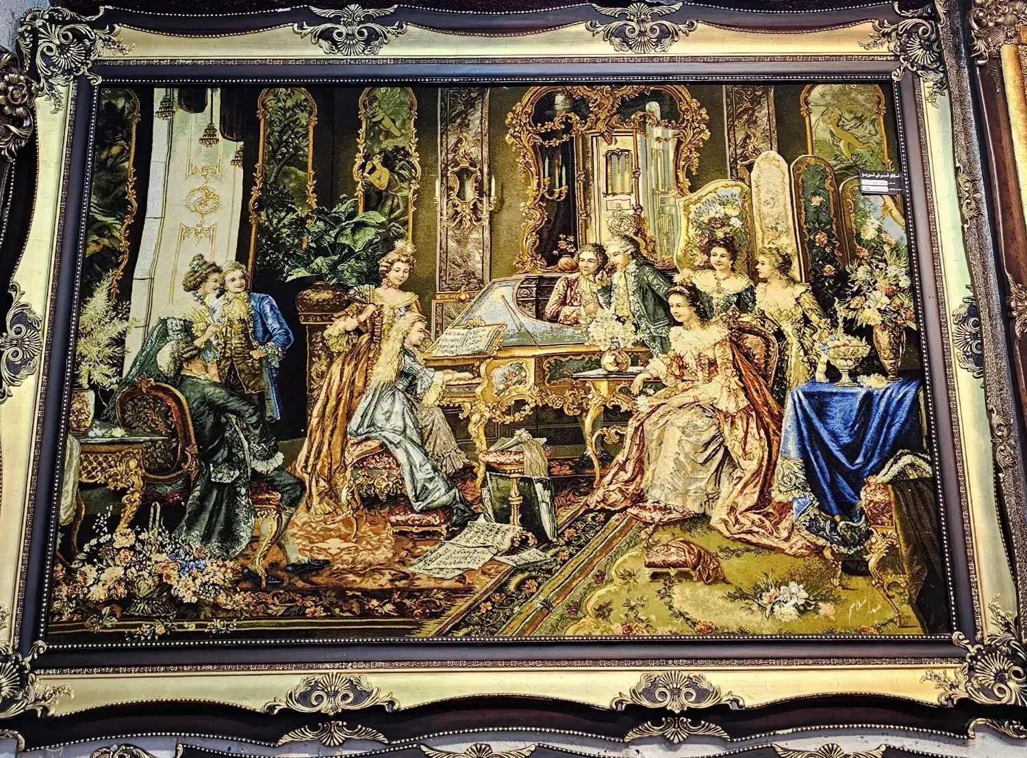 تابلو فرش پیانو زن ۱۰۰*۱۵۰|تابلو فرش|تهران, علم و صنعت|دیوار