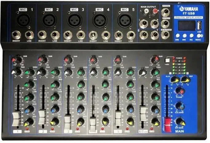 میکسر yamaha f7 usb اجرای زنده میکروفون بیسیم باند|آلات موسیقی|تهران, دهونک|دیوار