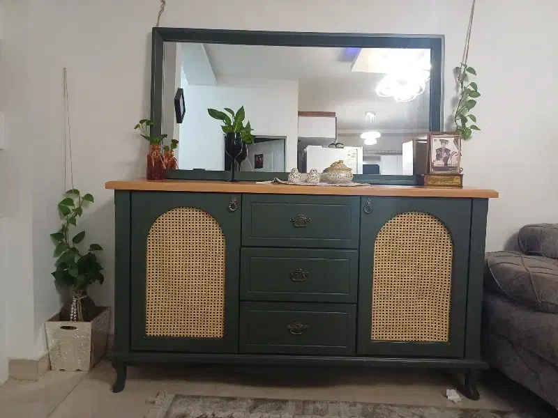 کنسول سبز یشمی|بوفه، ویترین، کنسول|رشت, استقامت ۲|دیوار