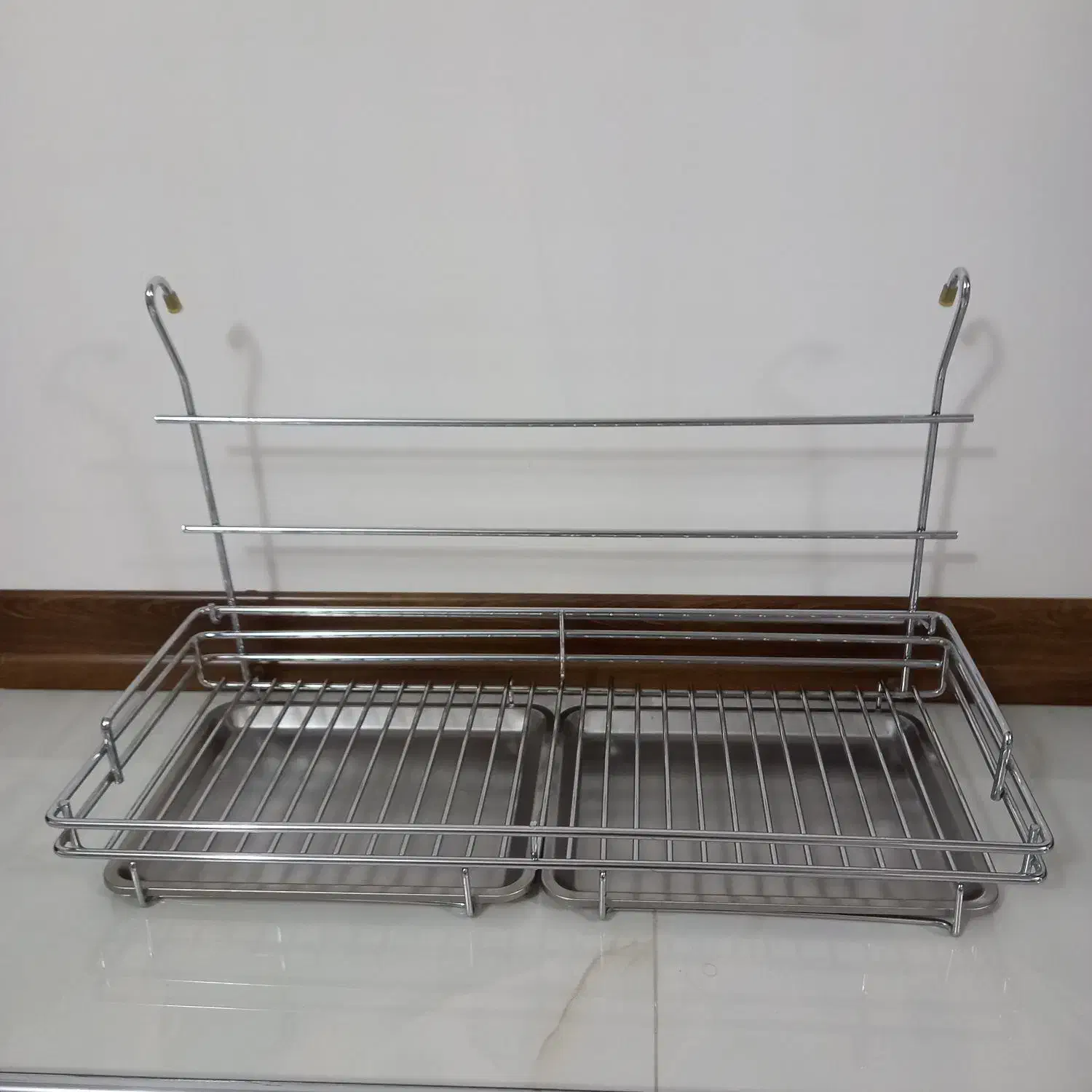 آبچکان آویز دیواری استیل بهینا|آب‌چکان و نظم‌دهنده ظروف|ازنا, |دیوار