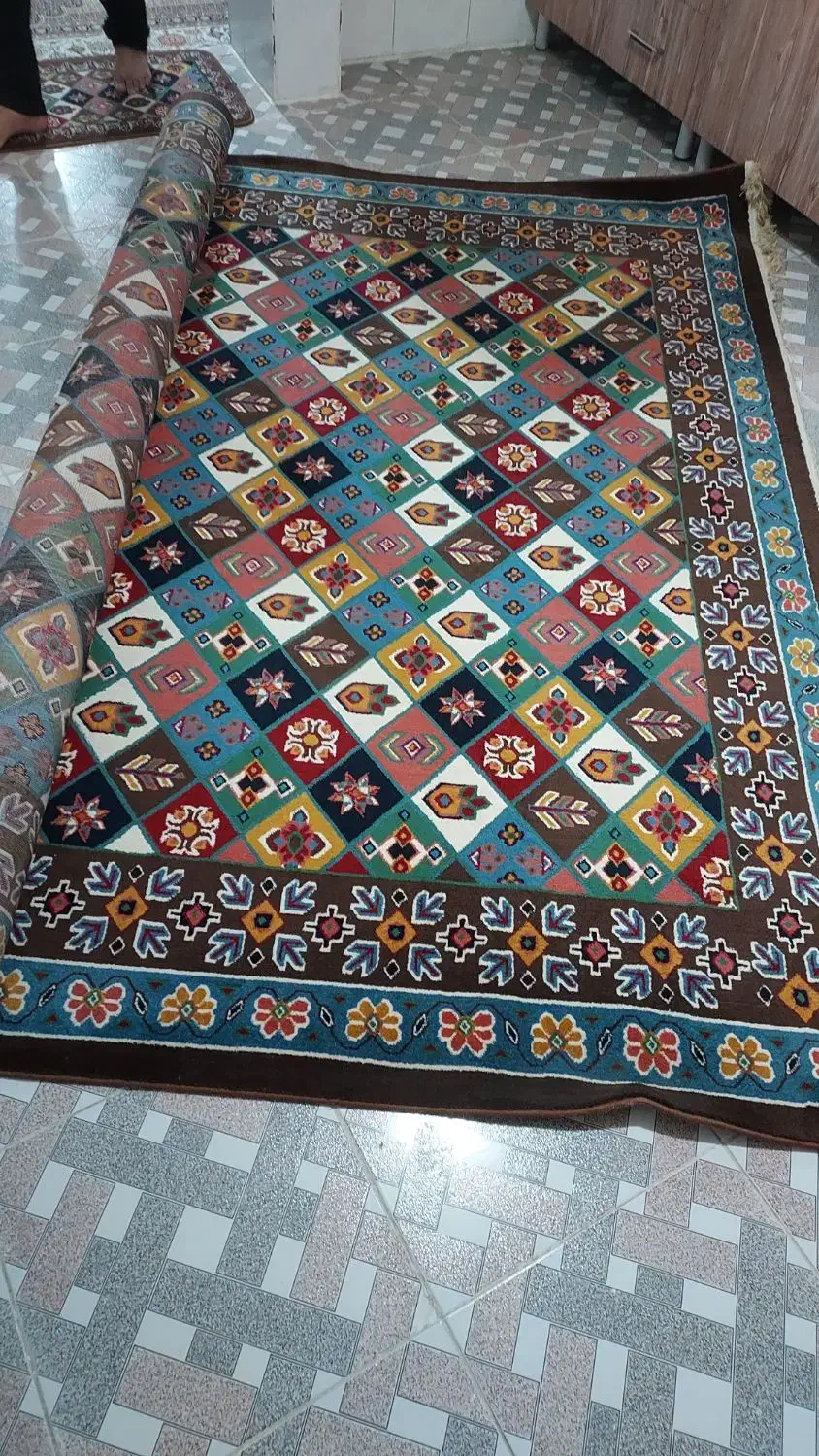 گلیم فرش اشپزخانه|گلیم، جاجیم، گبه|همدان, |دیوار