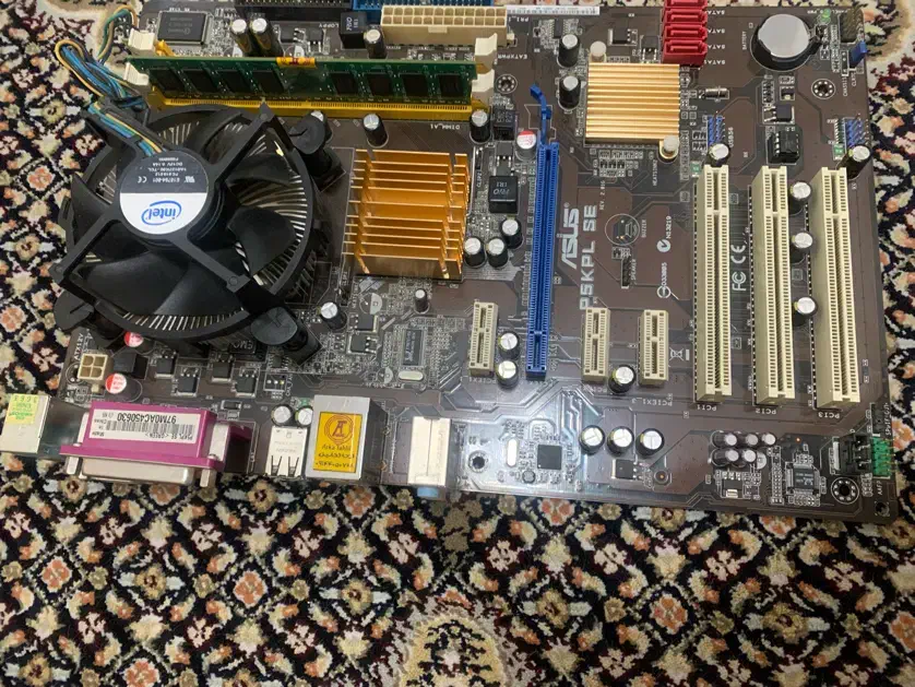 ست مادربرد ASUS P5KPL-SE با CPU، فن و رم DDR2|قطعات و لوازم جانبی رایانه|تبریز, |دیوار