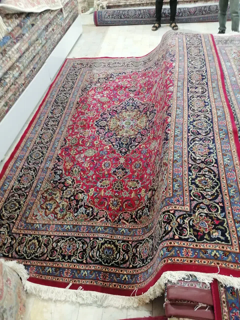 دوتا تک۹ متری فرش دستباف کاشمر|فرش|کاشمر, |دیوار