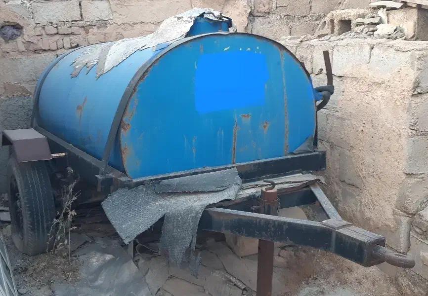 تانکر ۲هزاری چرخ دار ورق سیاه ضخیم|مصالح و تجهیزات ساختمان|ایوان, |دیوار