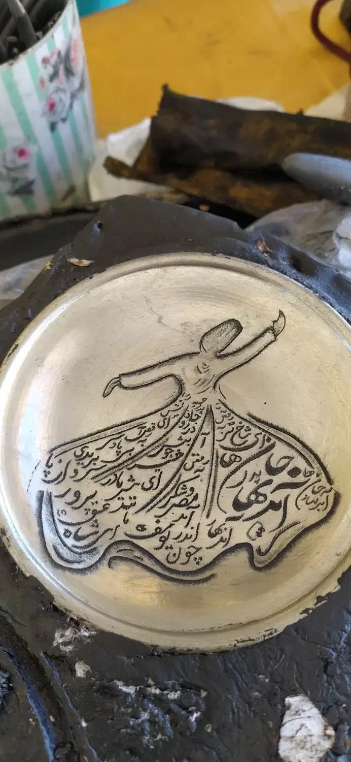 قلمزنی نقش حیات دکوری مس برنج|صنایع دستی و سایر لوازم تزئینی|محلات, |دیوار