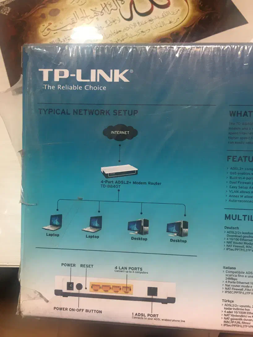 مودم روتر تی پی لینک آکبند ۸۸۴۰ بدون وایرلس|مودم و تجهیزات شبکه|اصفهان, ملک‌شهر|دیوار