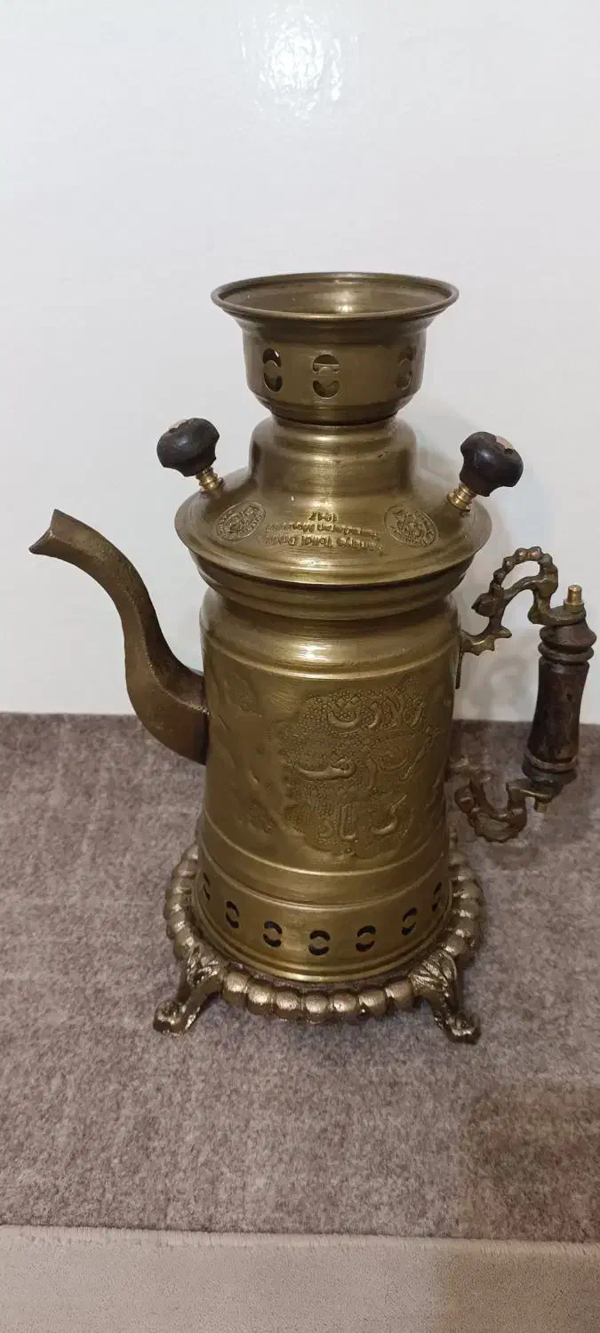 کتری ذغالی ۲ لیتری برنج|قوری، کتری، قهوه‌ساز دستی|ری, منصوریه منگل|دیوار