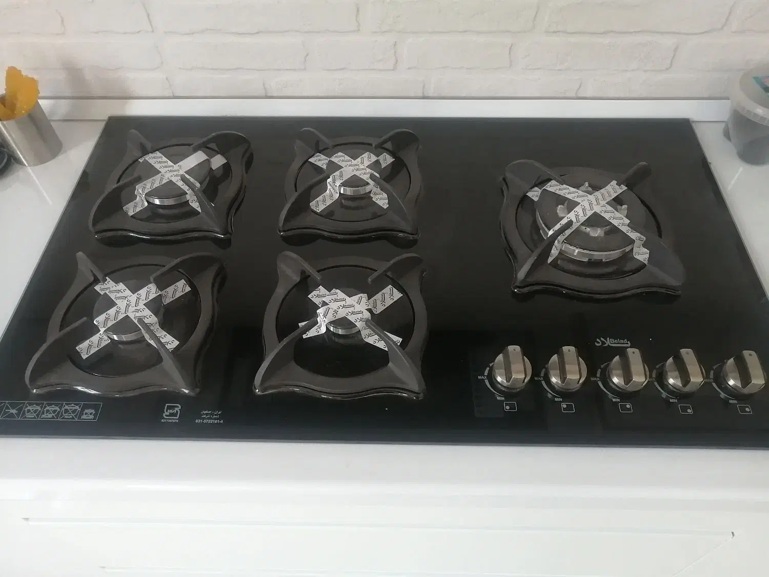 گاز رومیزی 5 شعله شیشه ای 3 میلیون زیر فی|اجاق گاز و لوازم برقی پختوپز|گناباد, |دیوار