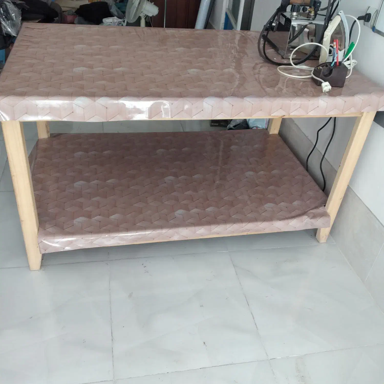 میز چوبی دو طبقه|میز تحریر و کامپیوتر|فارسان, |دیوار