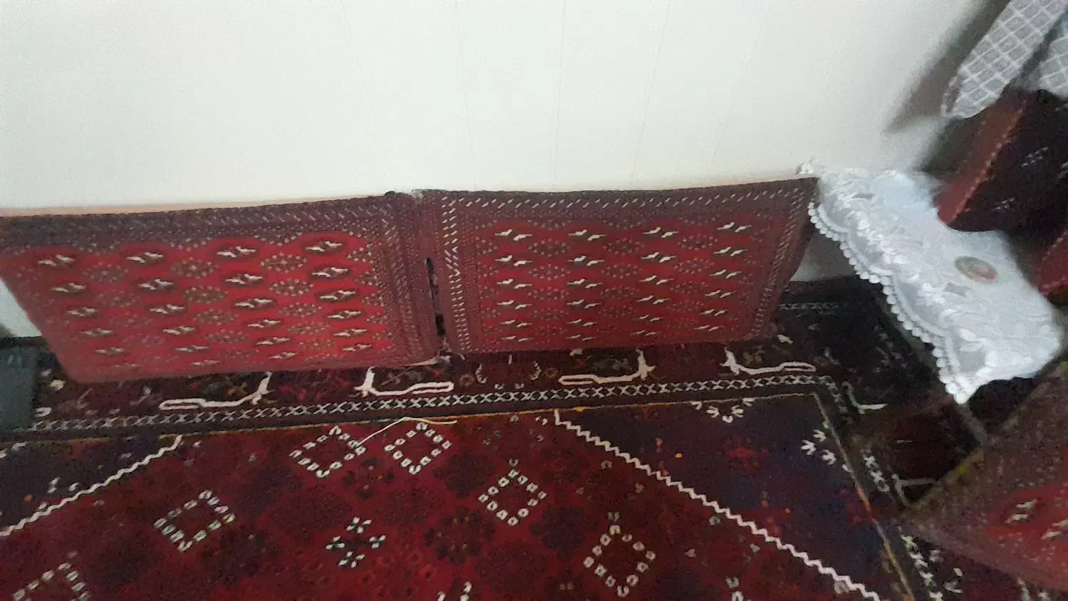 پشتی دست بافت اصل ترکمن|پشتی|کاشان, شاهد|دیوار