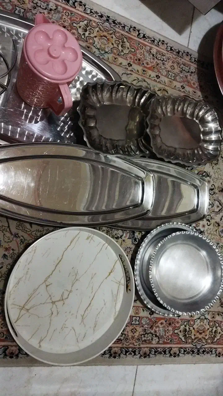 دیس های پلو استیل قدیمی|ظروف سرو و پذیرایی|تهران, وصفنارد|دیوار