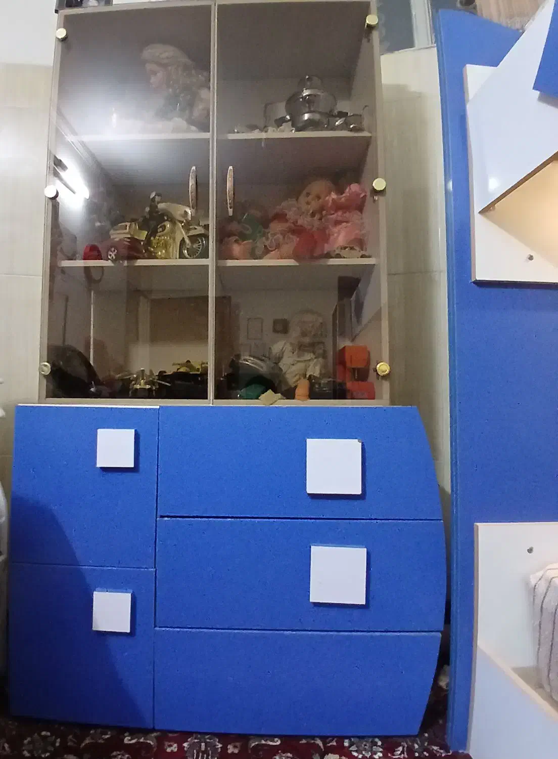 تخت دو طبقه با بهترین چوبmdf|تخت و سرویس خواب|یزد, |دیوار