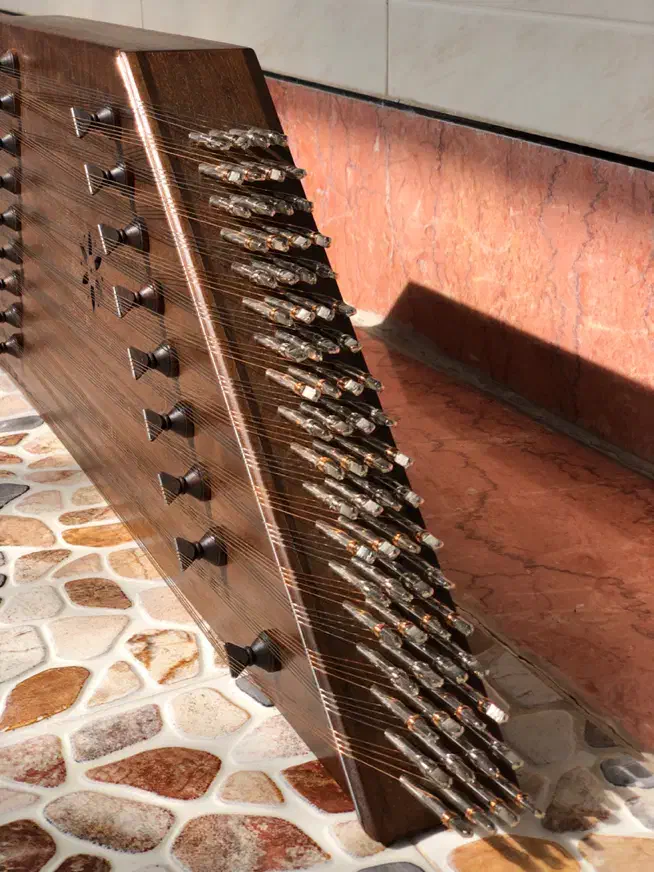 سنتور نو چوب گردو با ضمانت، لوازم کامل|سازهای سنتی|بهشهر, |دیوار