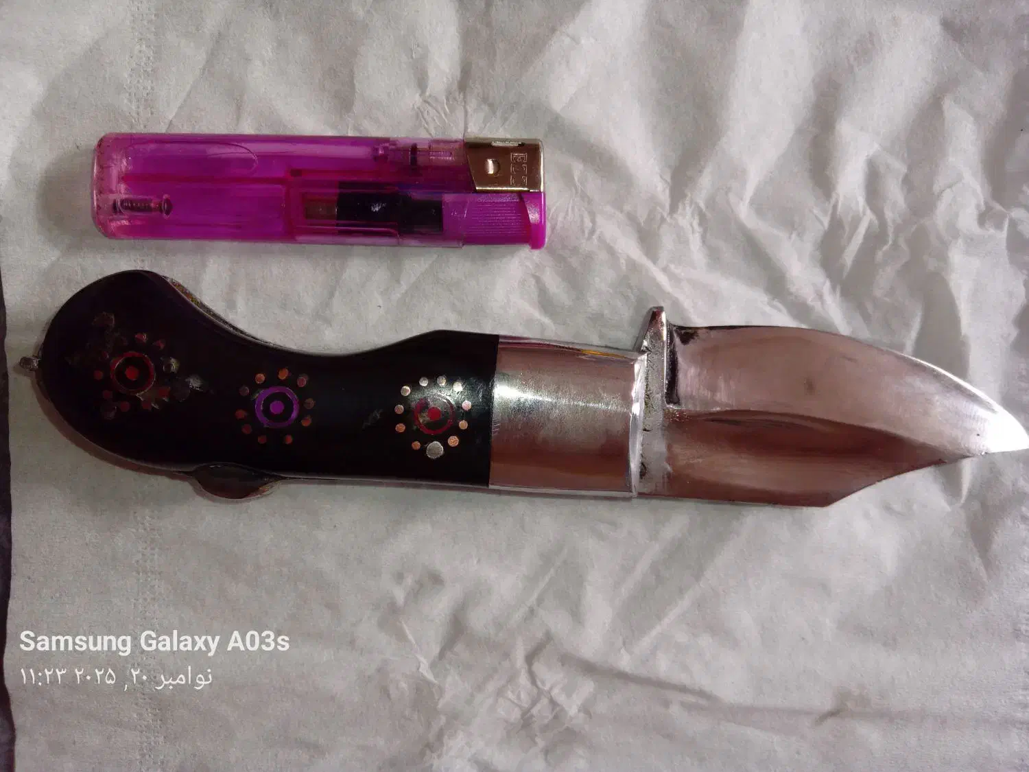 چاقوی ابراهیم باروقی|کلکسیون اشیاء عتیقه|میاندوآب, |دیوار