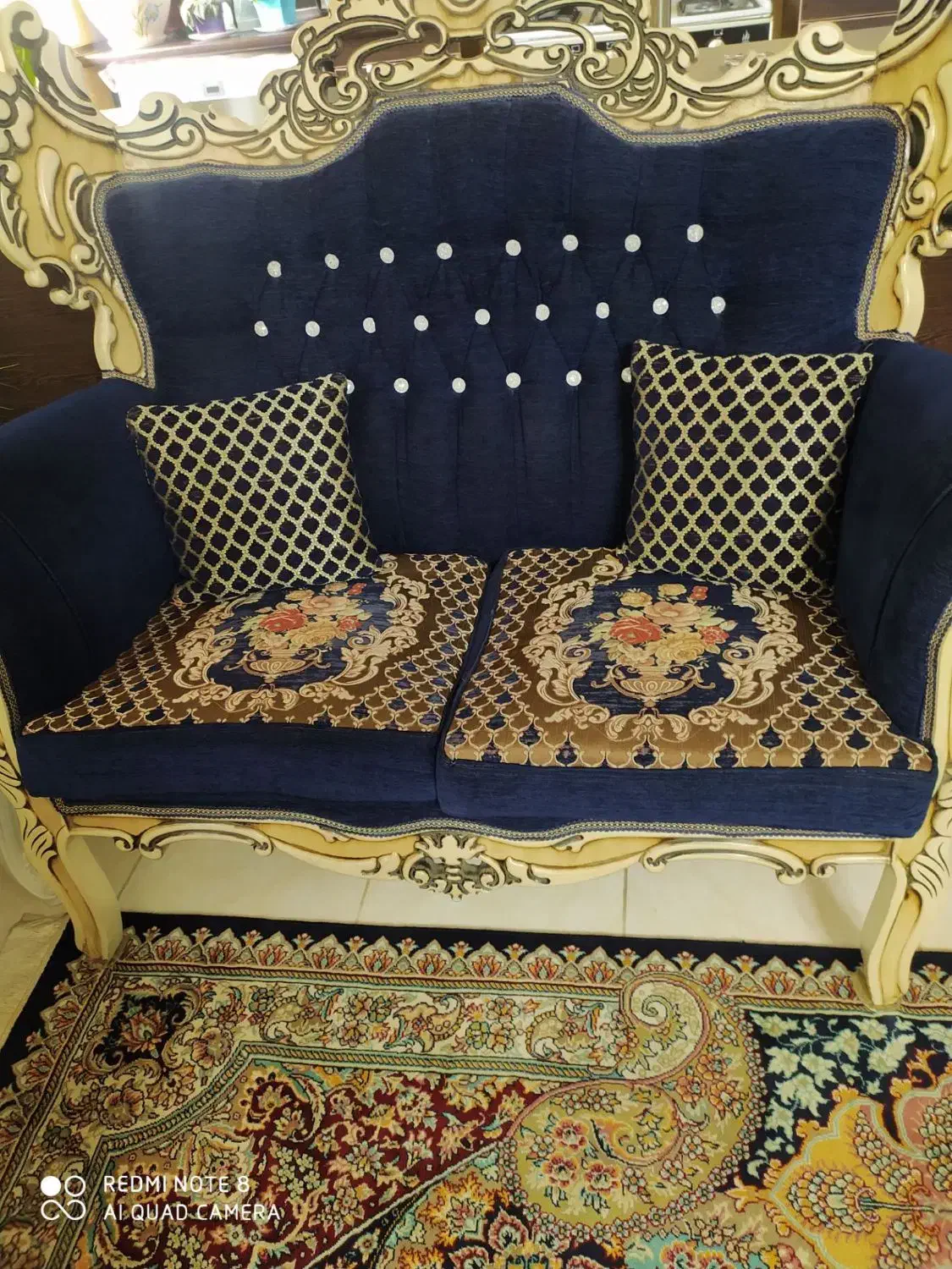 مبل سلطنتی ۸ نفره با میزعسلی|مبلمان خانگی و میز عسلی|لنگرود, |دیوار