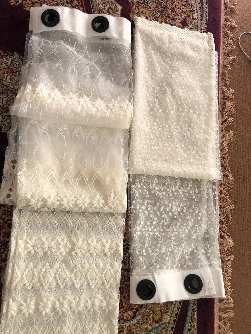 یک جفت پرده توری و یک عدد پرده آشپزخانه|پرده، رانر، رومیزی|کلاله, |دیوار