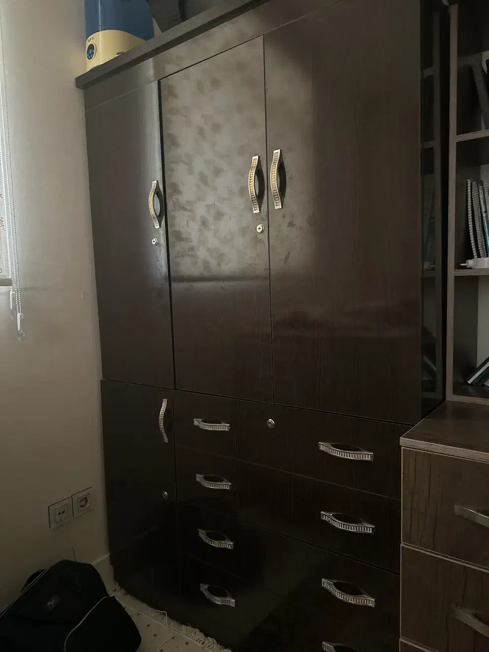 کتابخانه و کمد لباس|کتابخانه، شلف، قفسههای دیواری|قم, بنیاد|دیوار