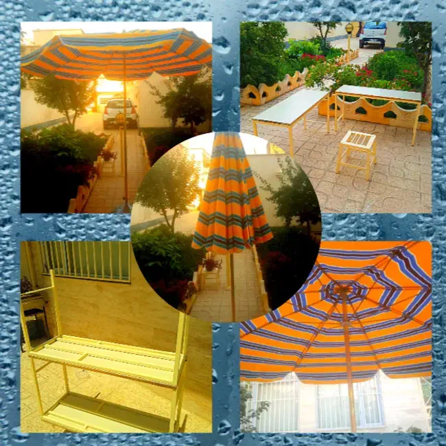 نیمکت فلزی رویه ام دی اف ساخت سفارشی باسایبان|صندلی و نیمکت|اردبیل, |دیوار