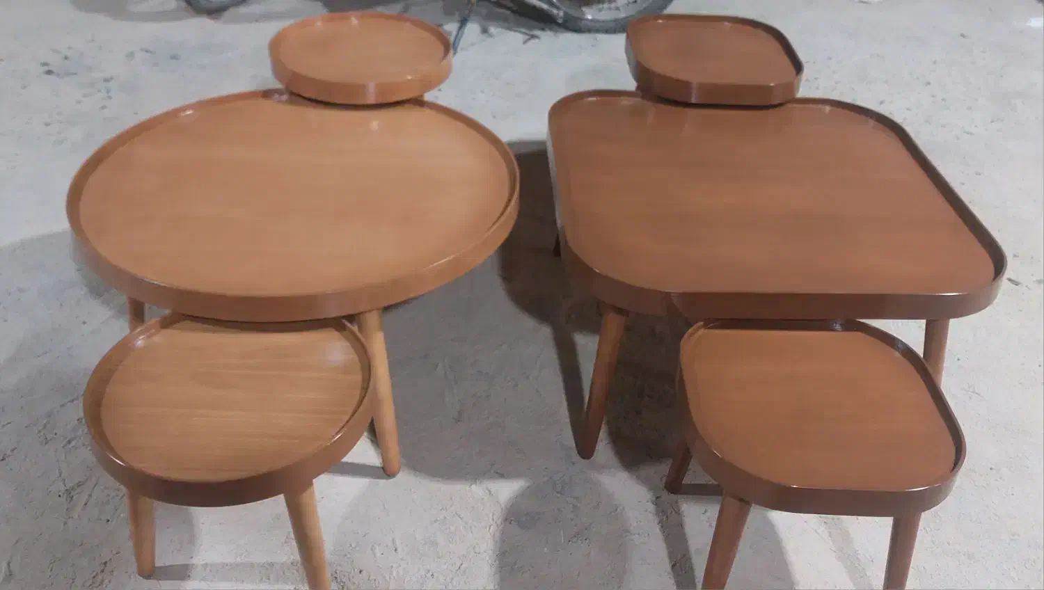 جلو مبلی عسلی گرد لبه دار|مبلمان خانگی و میز عسلی|چهاردانگه (تهران), |دیوار