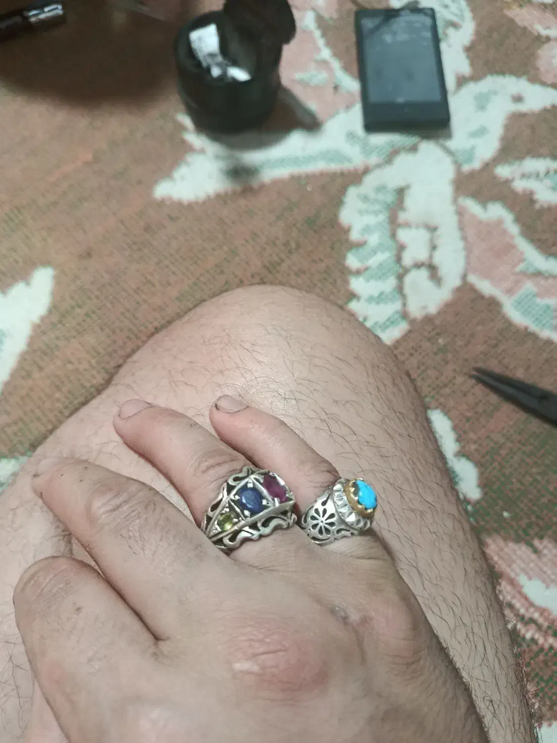 انگشتر جواهری نقره|جواهرات|تهران, خواجه نظام الملک|دیوار