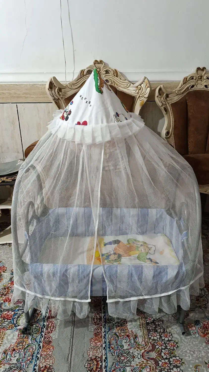 گهواره نوزادی تور دار|اسباب و اثاث بچه|امیدیه, |دیوار