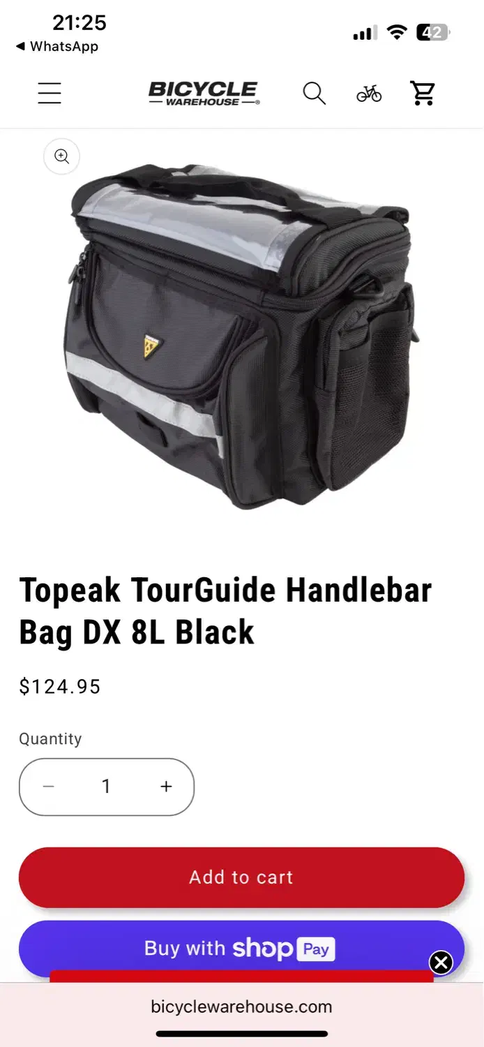 کیف روی فرمان دوچرخه برند تاپیک topeak|دوچرخه، اسکیت، اسکوتر|تهران, شهرک المهدی|دیوار