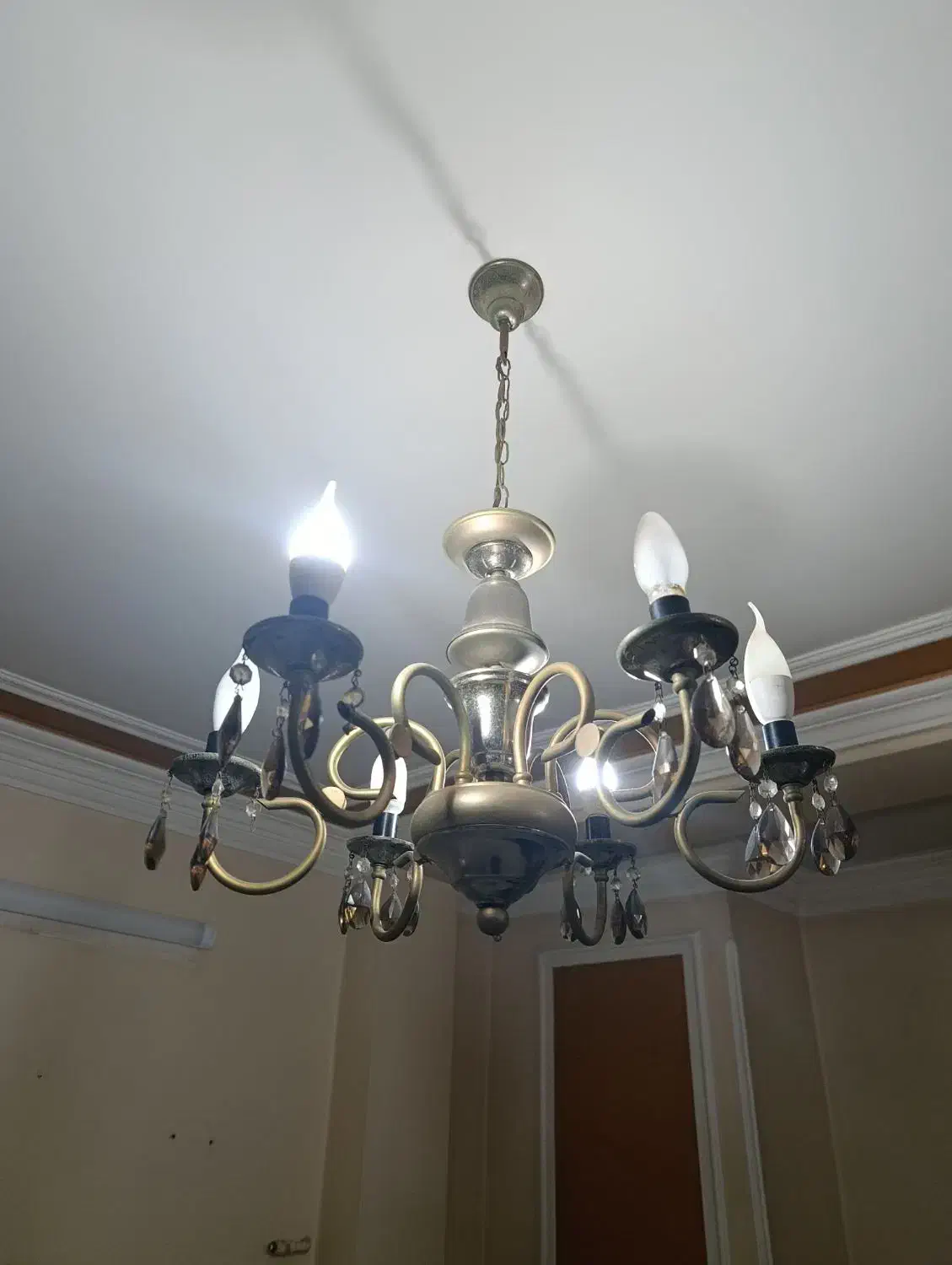 لوسترفلزی دوعدد|لوستر و چراغ آویز|گرگان, |دیوار