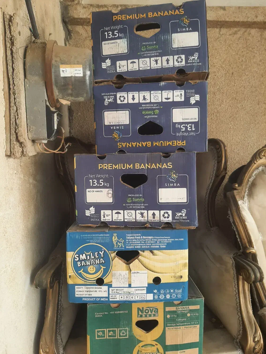 ۵ تا جعبه جای موز|ابزارآلات|تویسرکان, |دیوار