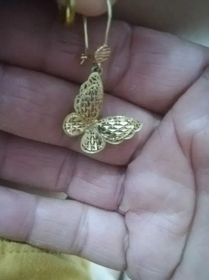 گوشواره پروانه ای با فاکتور 4.210 گرم|جواهرات|محمدیه-قزوین, |دیوار