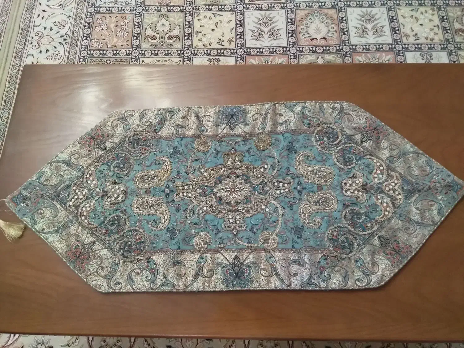 رومیزی و ۲ عدد عسلی|پرده، رانر، رومیزی|تهران, علم و صنعت|دیوار