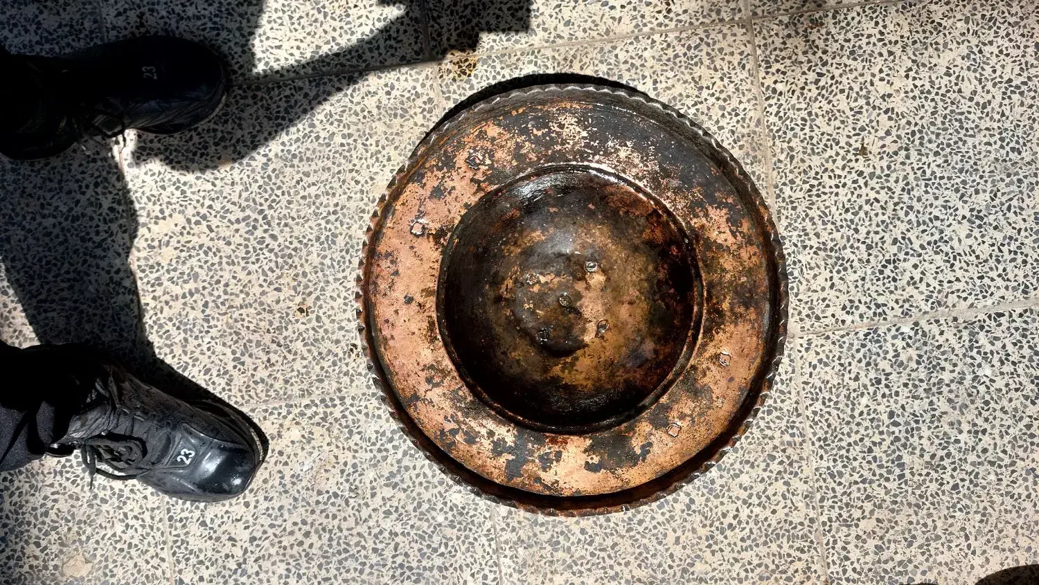 منقل مسی قدیمی کلکسیونی|کلکسیون و سرگرمی|رودسر, |دیوار