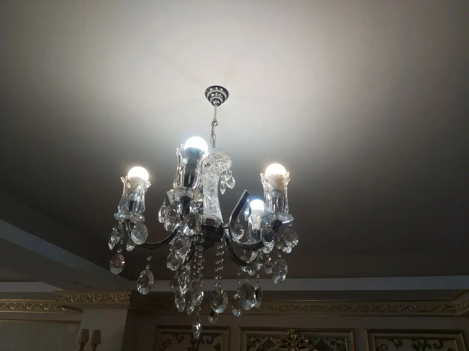 لوستر 5 شاخه سیلور|لوستر و چراغ آویز|ارومیه, |دیوار