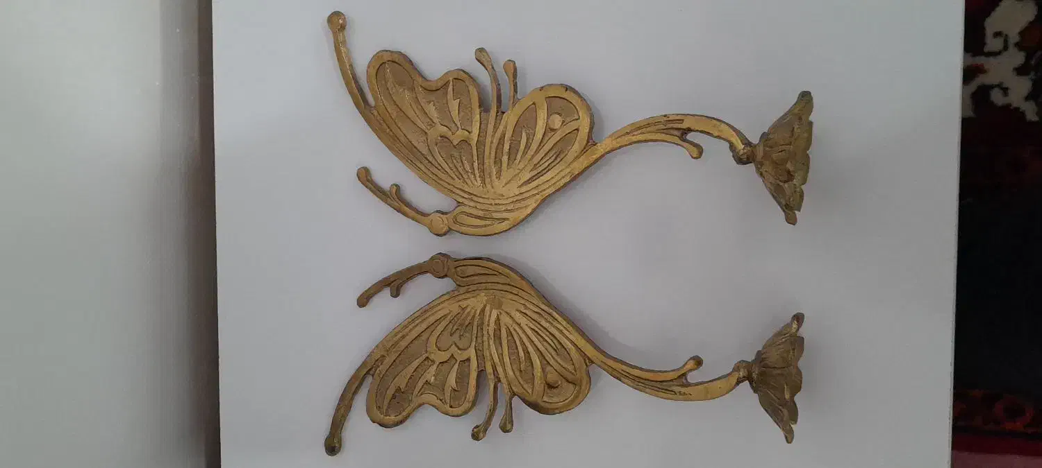 یک جفت پروانه و جاکلیدی برنز|مجسمه، تندیس، ماکت|اهر, |دیوار