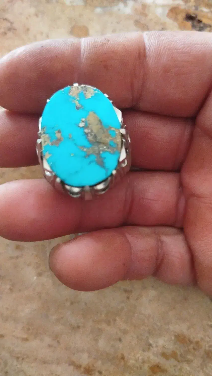 انگشتر فیروزه اصل نیشاپور|جواهرات|نورآباد, |دیوار