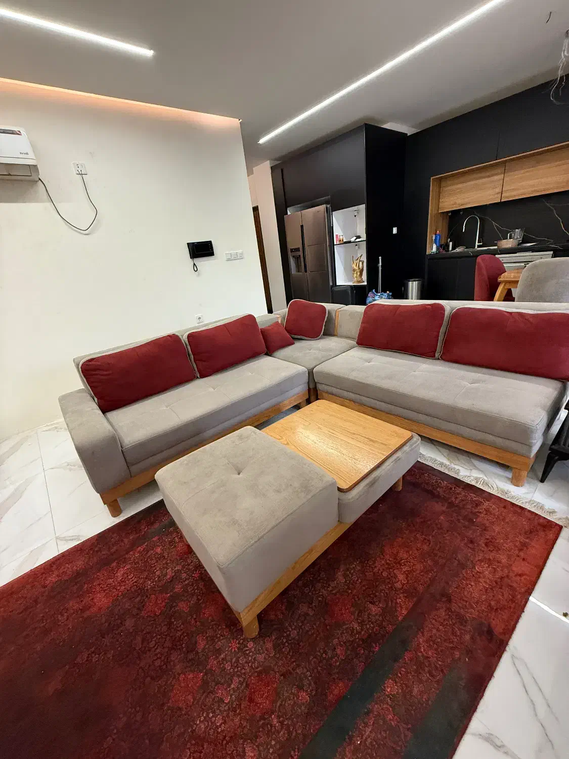 مبل ال ۶‌نفره|مبلمان خانگی و میز عسلی|قشم, |دیوار