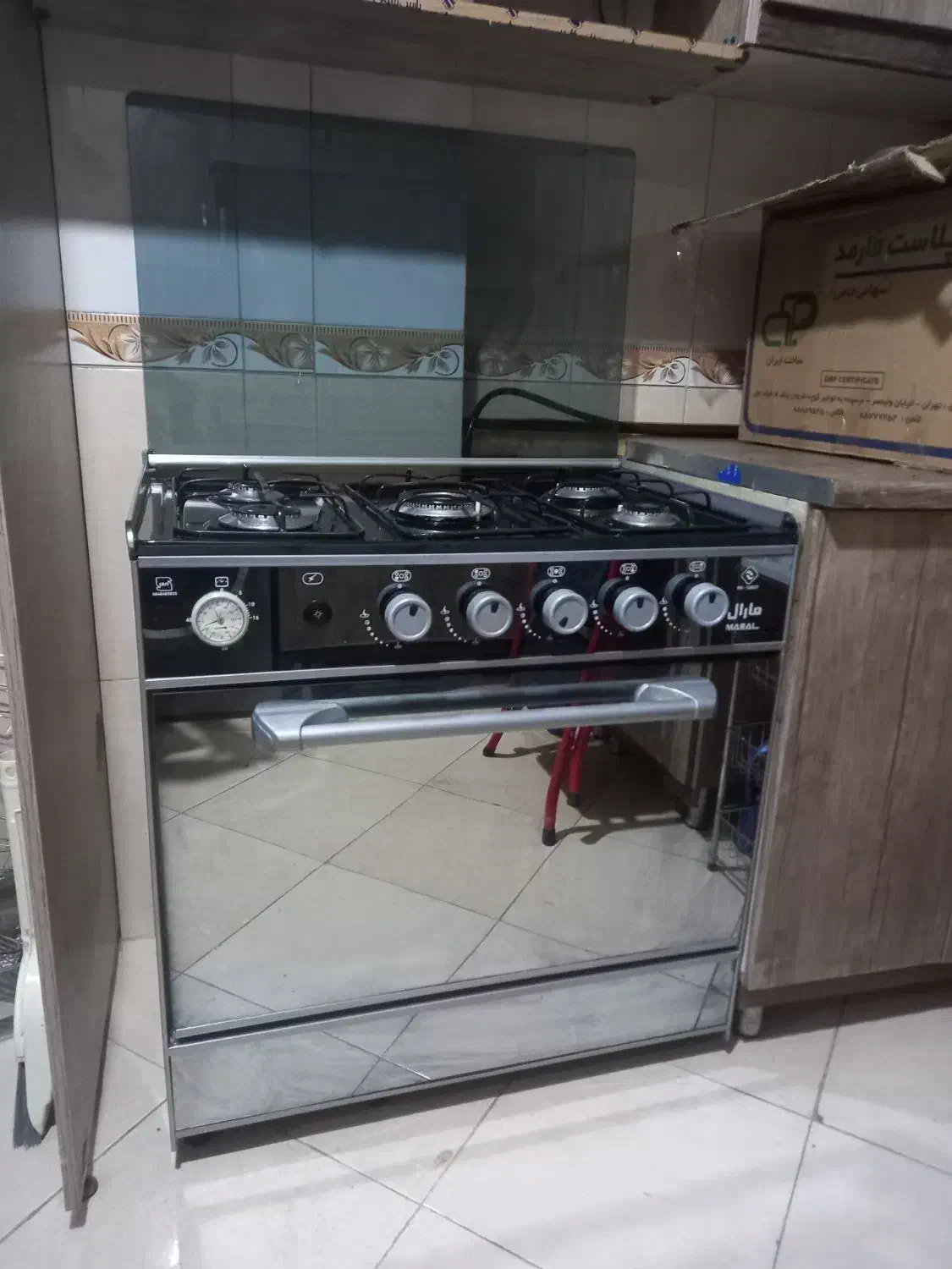 گاز ۵ شعله طرح فر مدل مارال|اجاق گاز و لوازم برقی پختوپز|پردیس, فاز ۴|دیوار