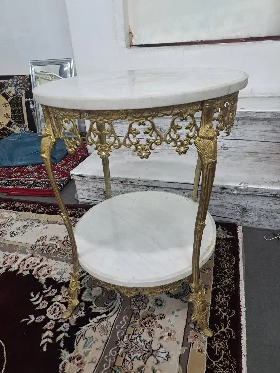 میز برنجی و آینه برنزی|صنایع دستی و سایر لوازم تزئینی|تهران, مشیریه|دیوار