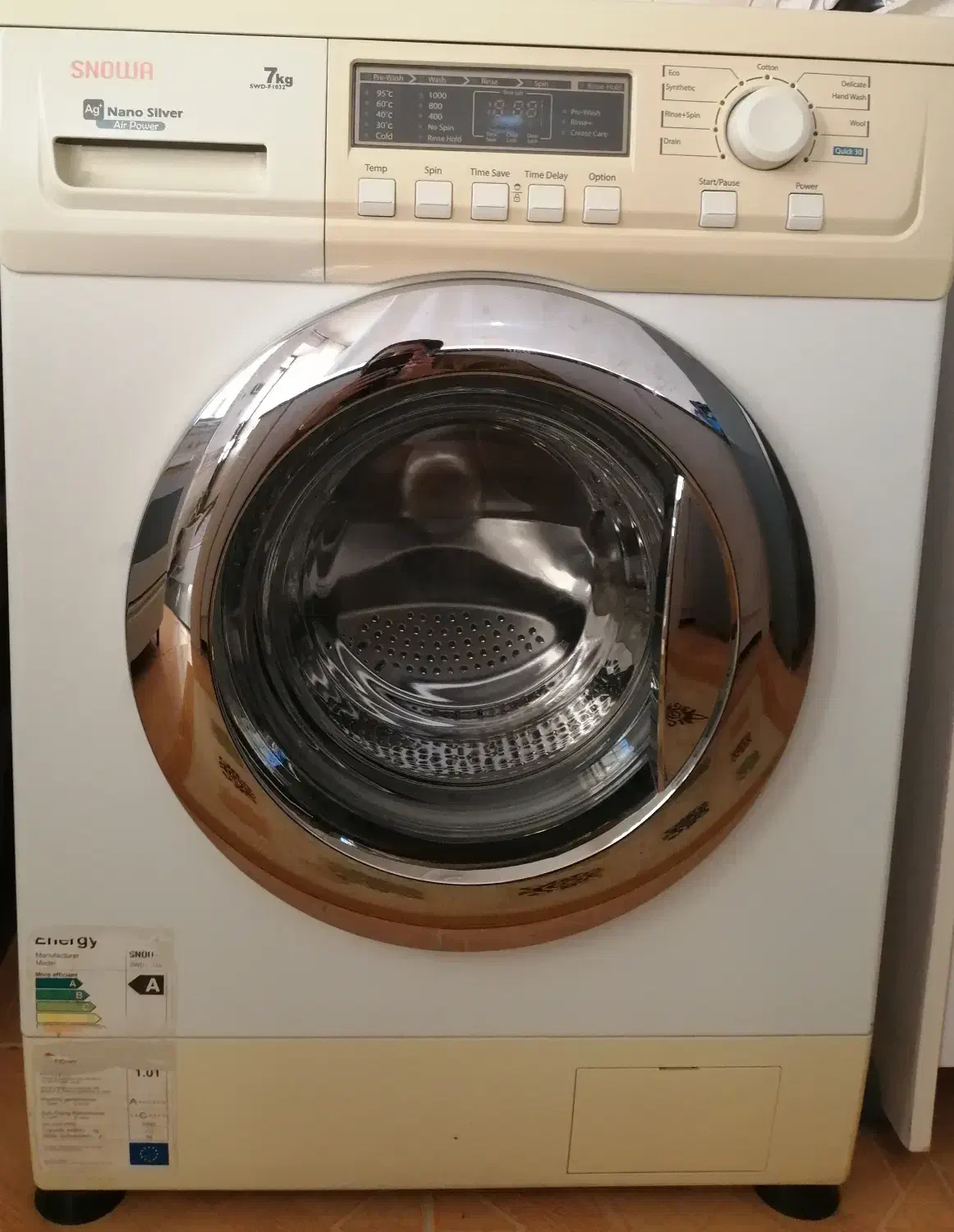 فروش لباسشویی اتومات تسمه ای 7کیلیویی اسنوا|ماشین لباسشویی و خشککن لباس|نقده, |دیوار