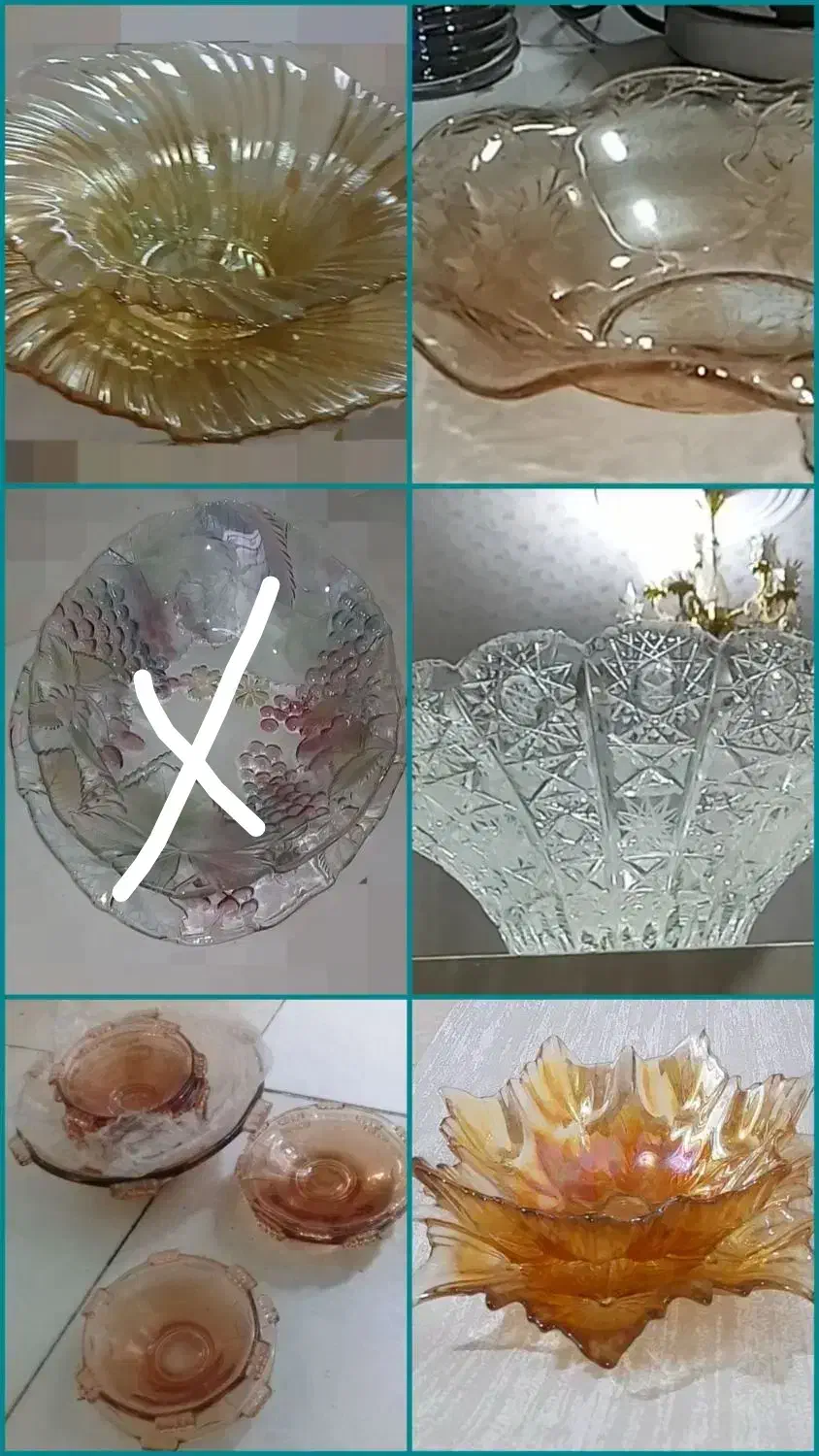 حراج تعداد زیادی کریستالهای قدیمی خارجی|ظروف سرو و پذیرایی|تهران, شهرک شریفی|دیوار