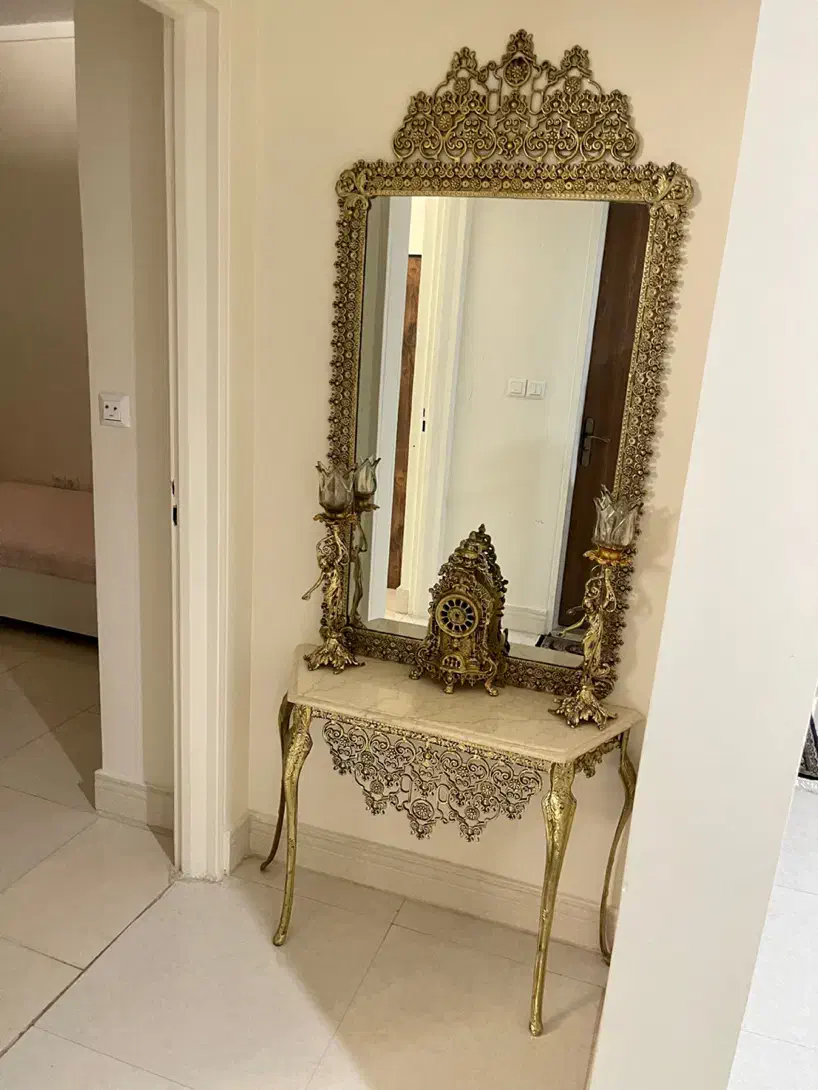 آینه شمعدان|آینه|باغستان, |دیوار
