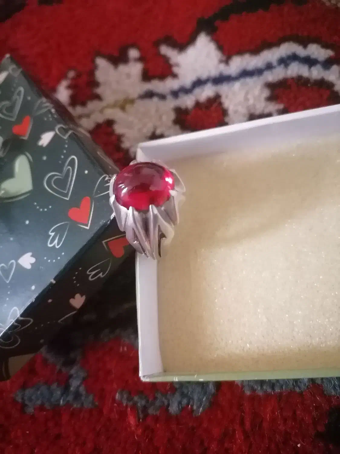 دو عدد انگشتر نقره دستساز مهردار یاقوت و موزانایت|جواهرات|تبریز, |دیوار