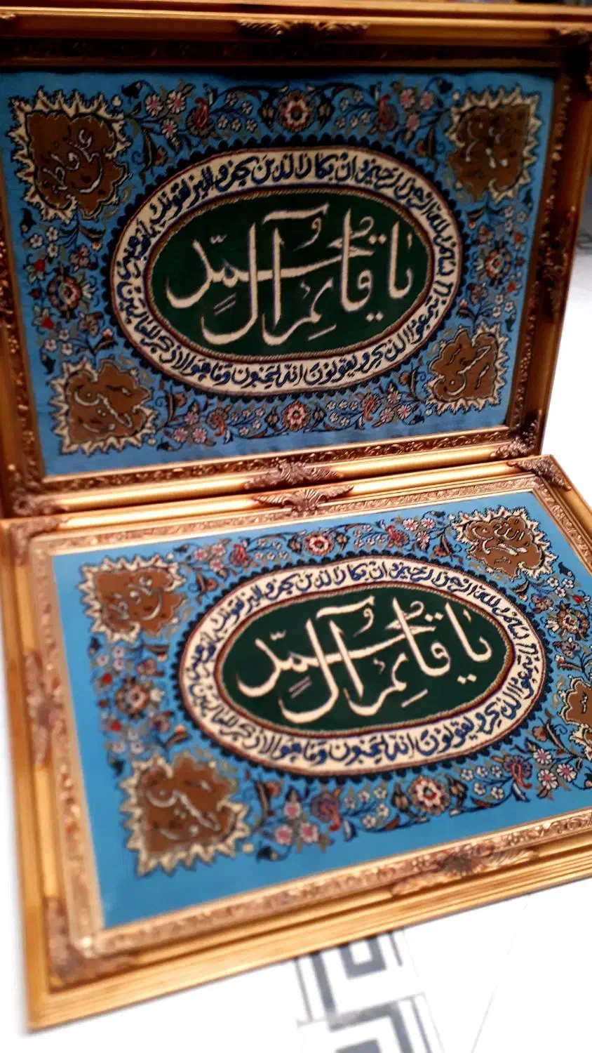 یک جفت تابلو فرش دستباف کاشان|تابلو فرش|تهران, ونک|دیوار