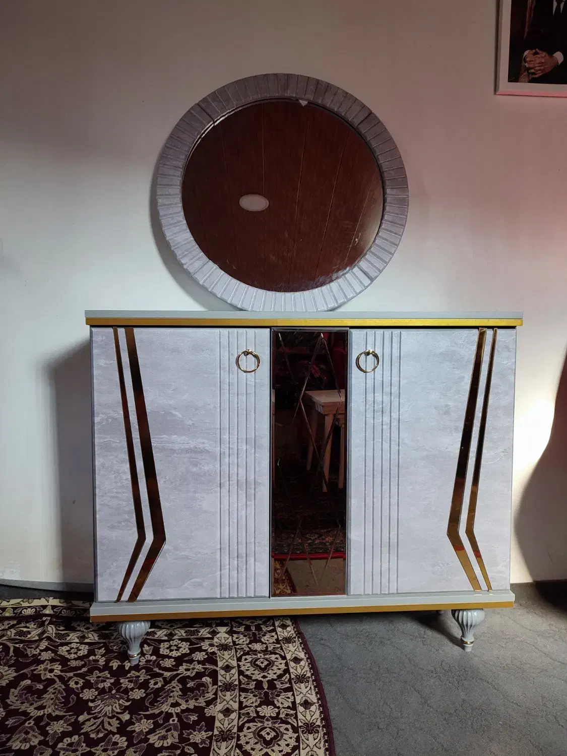 آیینه کنسول|بوفه، ویترین، کنسول|رودبار, |دیوار