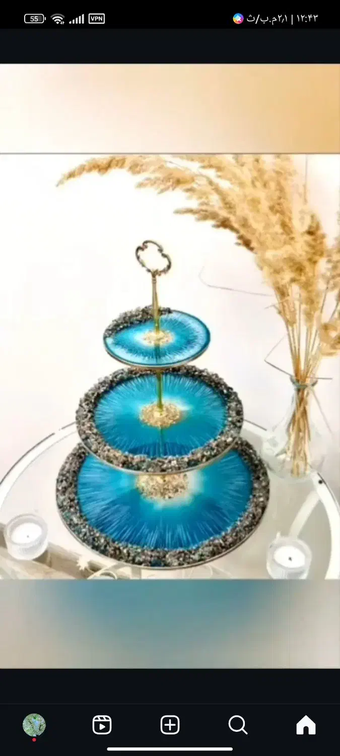 ساخت انواع ظروف و اکسسوری خاص و زیبا رزینی|ظروف سرو و پذیرایی|دهدشت, |دیوار